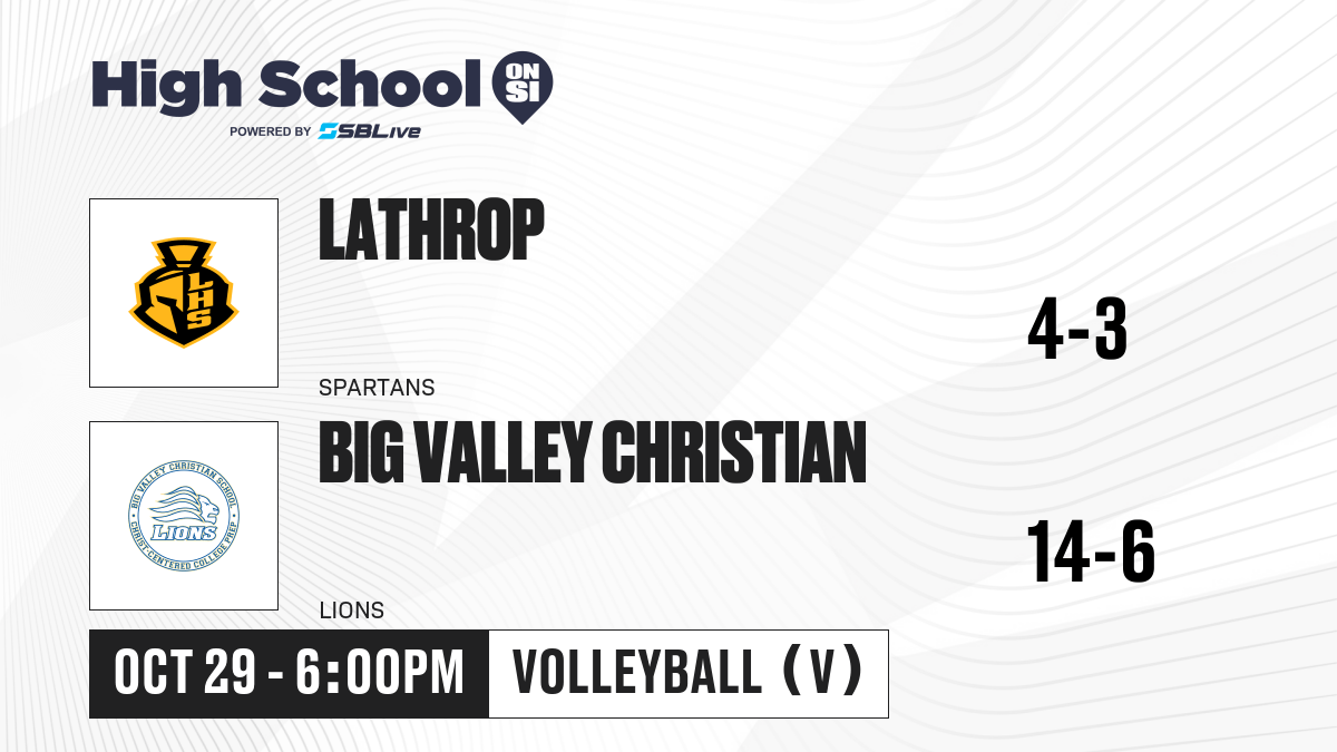 Lathrop vs Big Valley Christian Girls Volleyball Oct 29, 2024 High