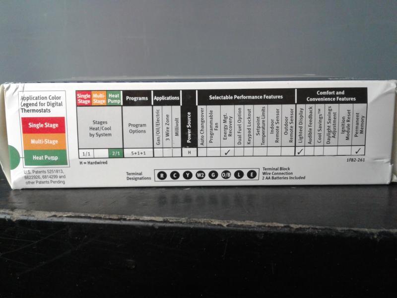 WhiteRodgers 1F82261 Digital 5/1/1 Programmable Thermostat with