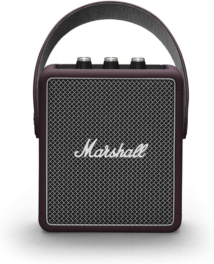 Marshall Stockwell II Portable Wireless Bluetooth Speaker Burgundy