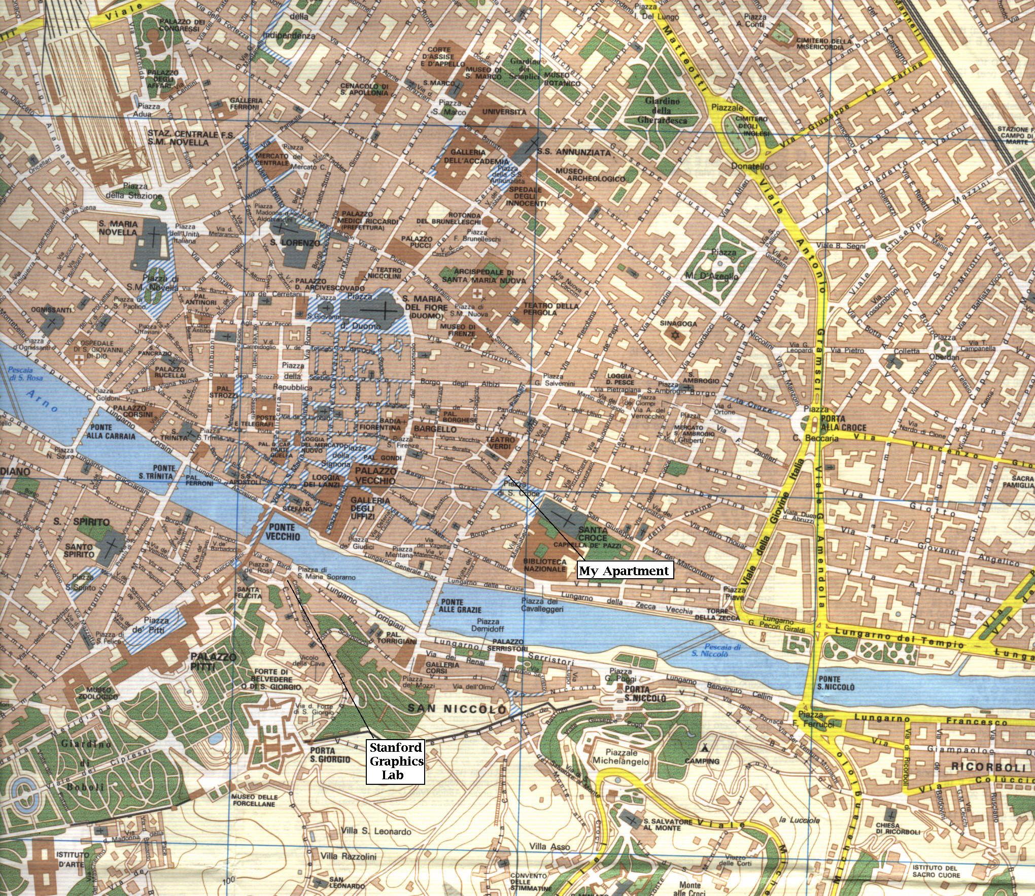 Map Of Florence Italy