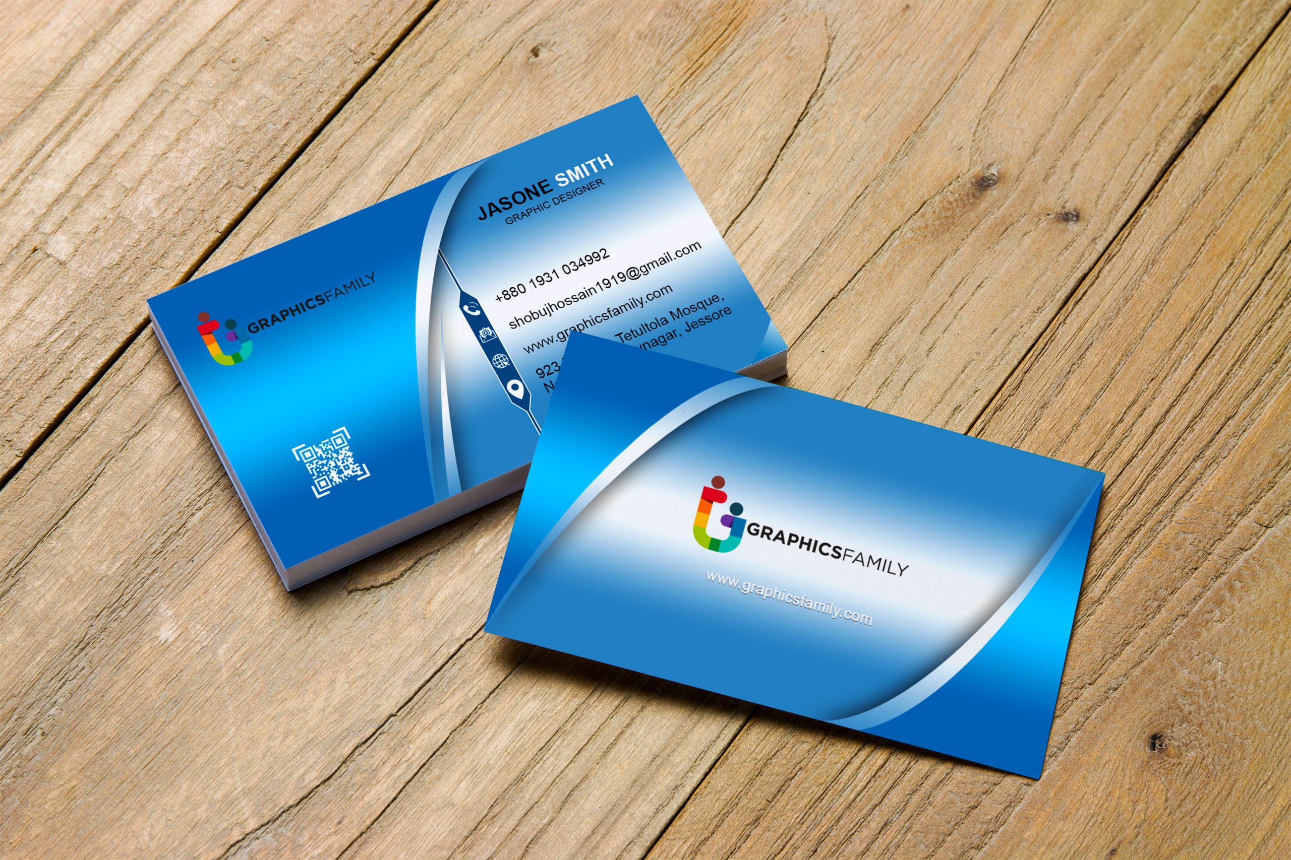 Simple Professional Business Card GraphicsFamily