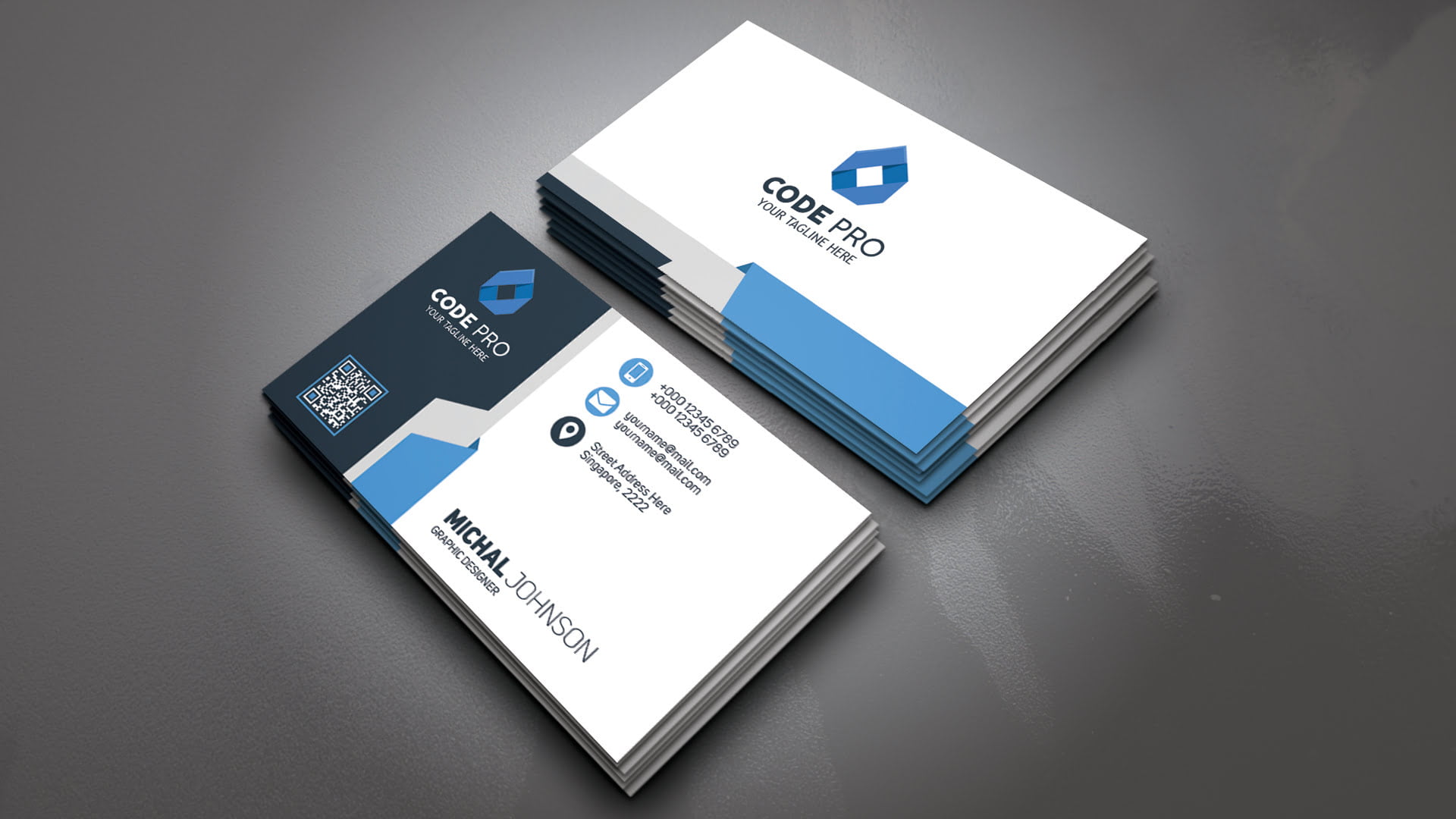 Web Programmer Business Card Design .PSD GraphicsFamily