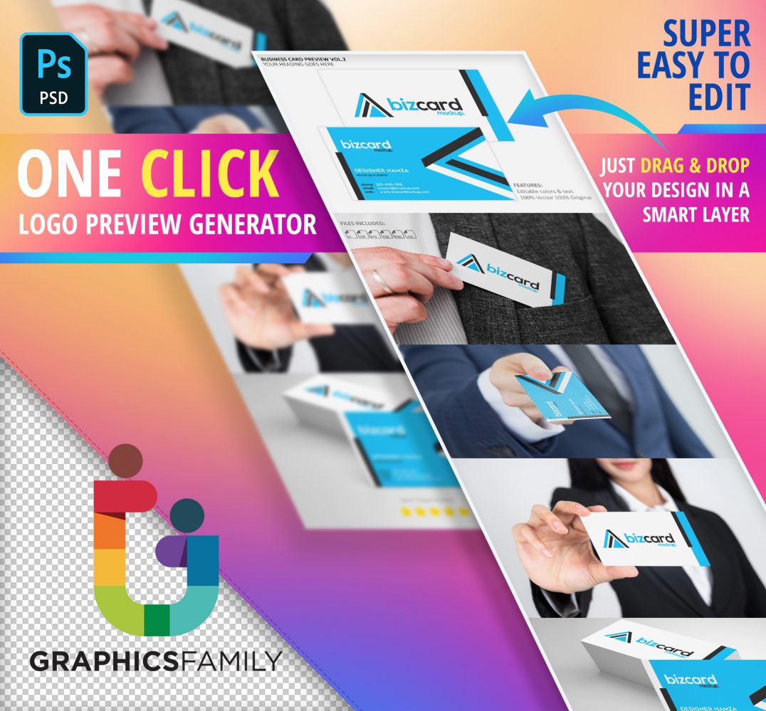 Free Business Card Mockup Generator GraphicsFamily