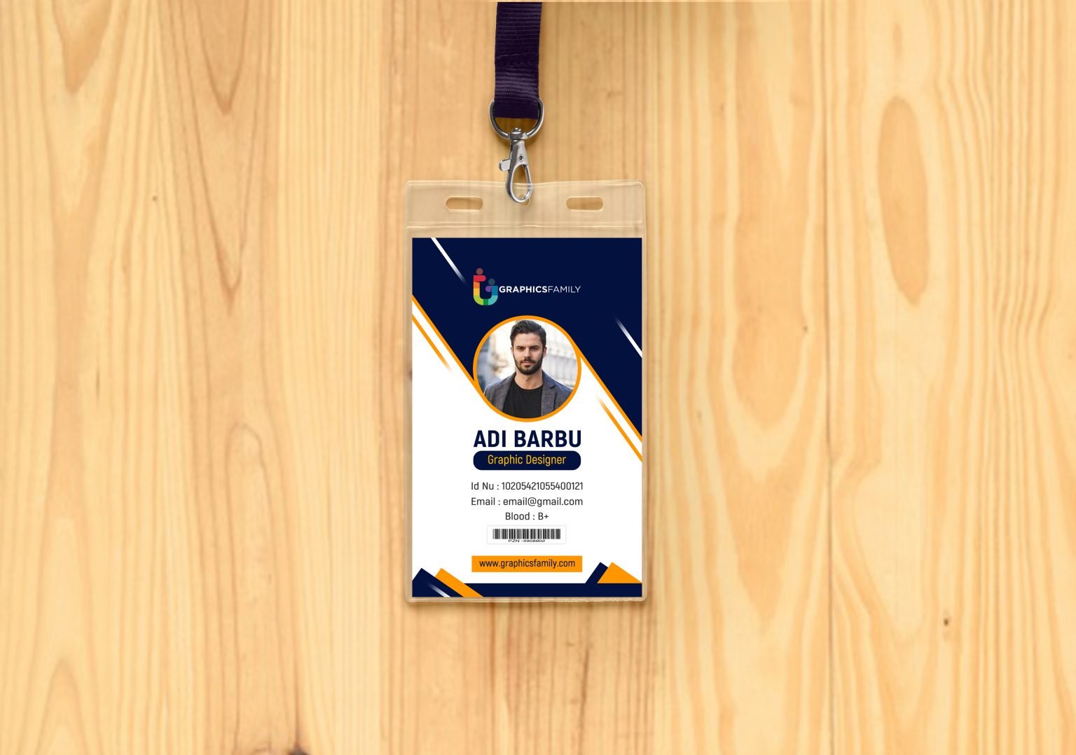 Professional Employee Photo ID Card GraphicsFamily