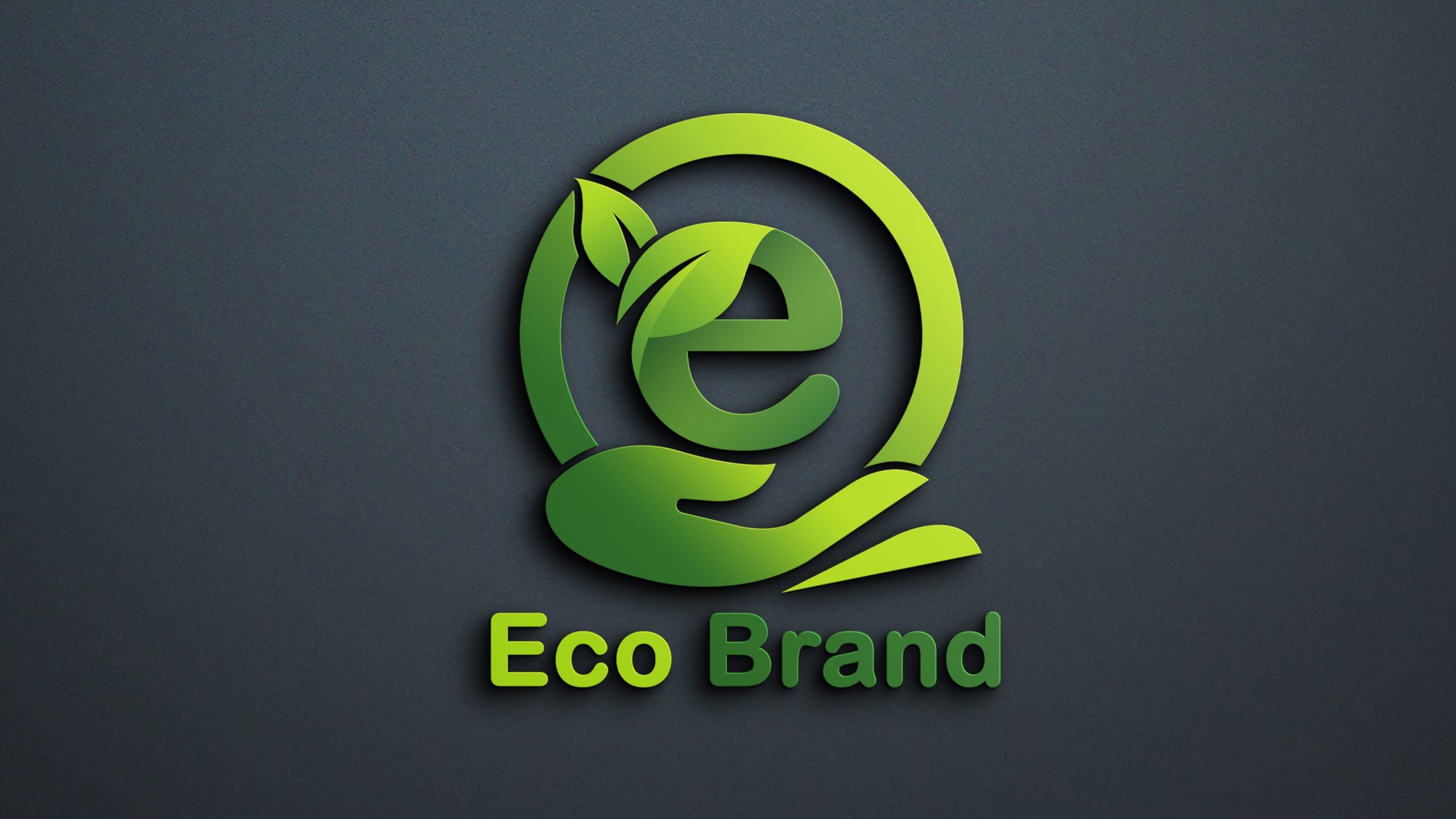 Eco Brand Logo Design GraphicsFamily