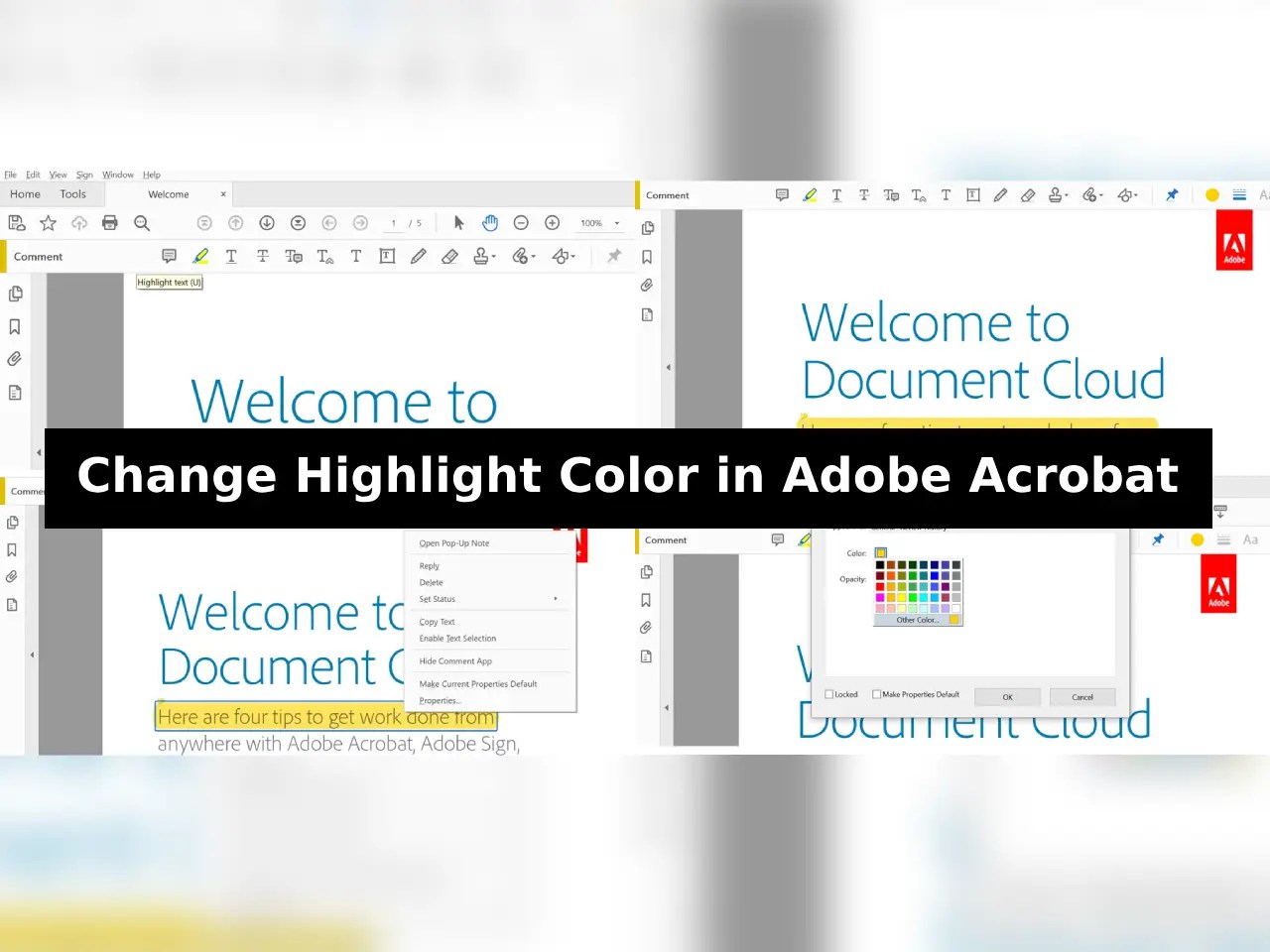 How to Change Highlight Color In Adobe Acrobat? Graphics Gaga