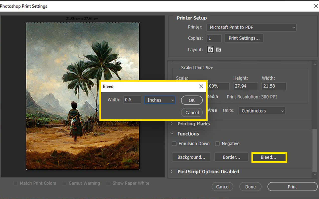 How to Print without a border in PC and Mac Graphics Mob