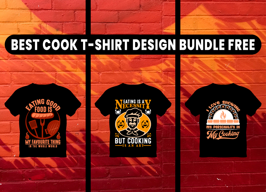 Graphic Sparks Print Ready Editable Cook TShirt Design Bundle 3