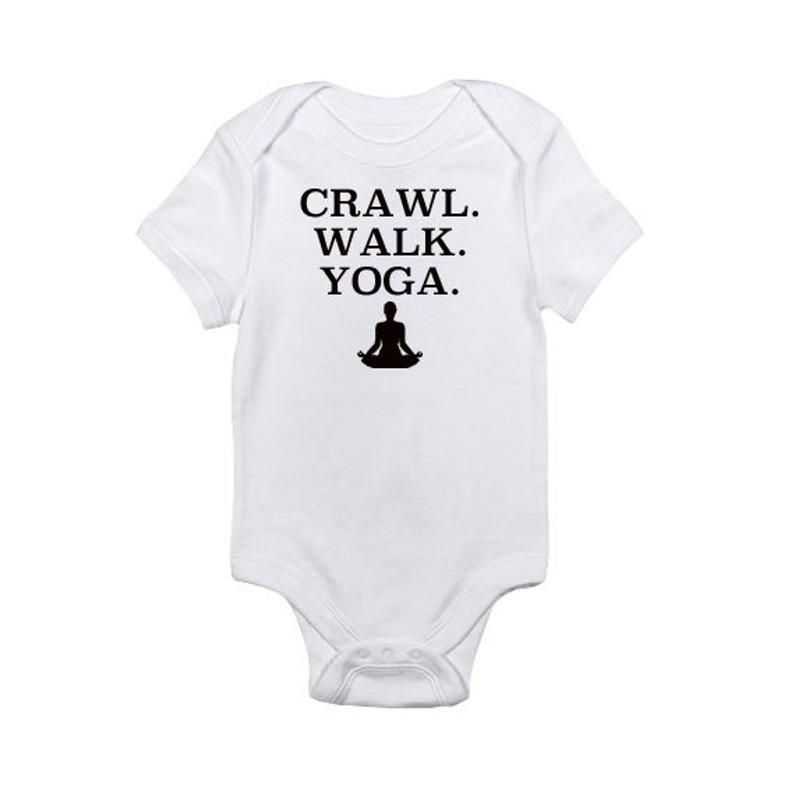 Crawl. Walk. Yoga. Baby Onesie Unique baby onesies