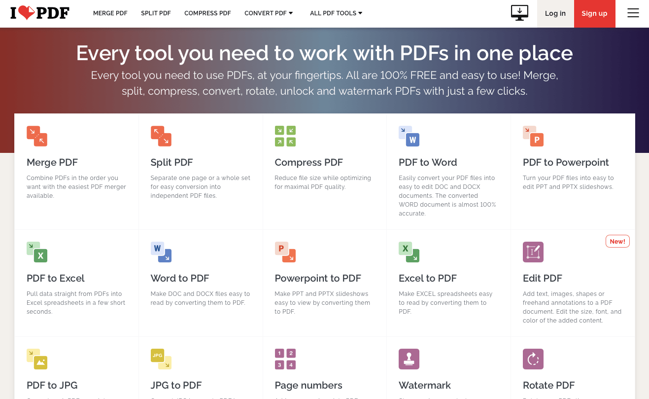 PDF to JPG ilovepdf.com Chrome Web Store Google Chrome