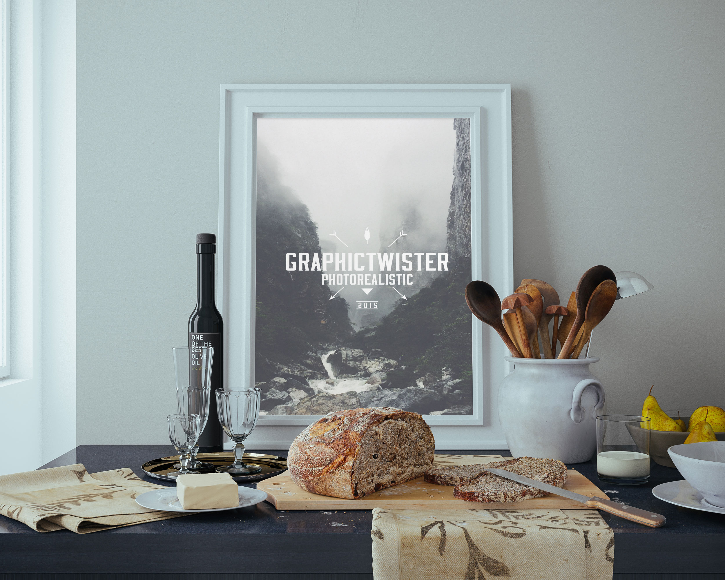 Mockup In The Kitchen