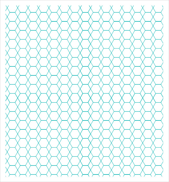 Hexagonal Graph Paper Printable PDF Template