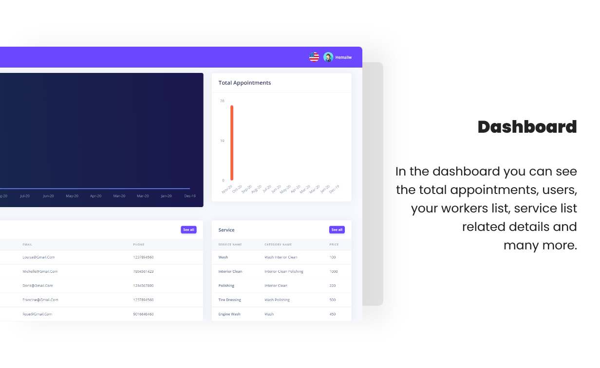 Car Wash Booking System with mobile apps android Ios Flutter Apps