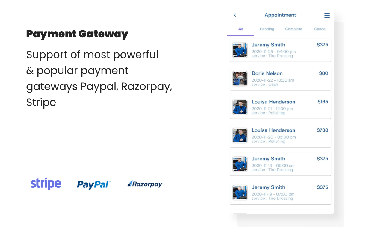 Car Wash Booking System with mobile apps android Ios Flutter Apps