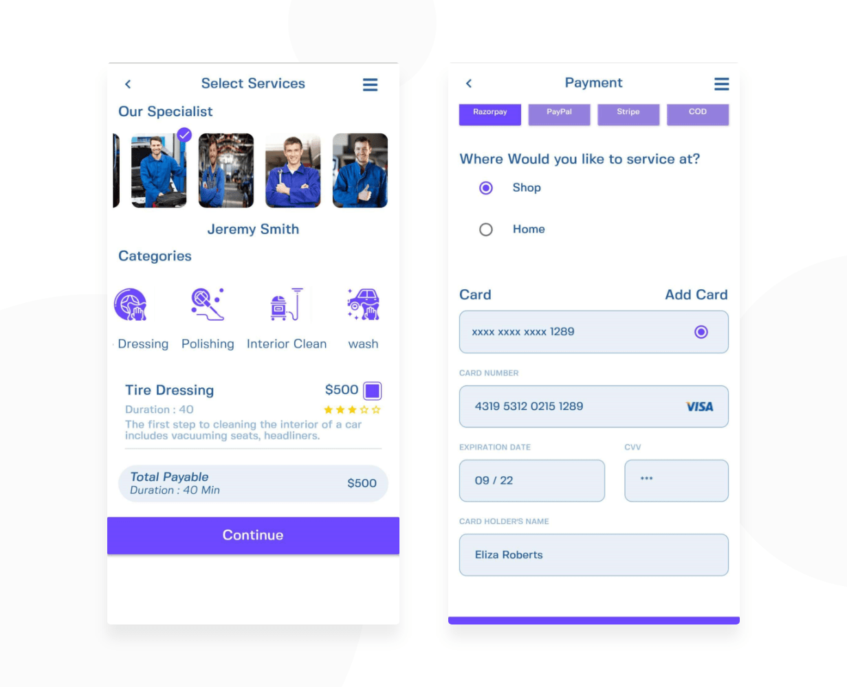 Car Wash Booking System with mobile apps android Ios Flutter Apps
