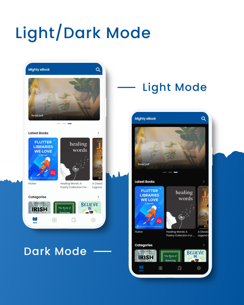 Mighty eBook Flutter eBook Reader App with php backend Flutter Books