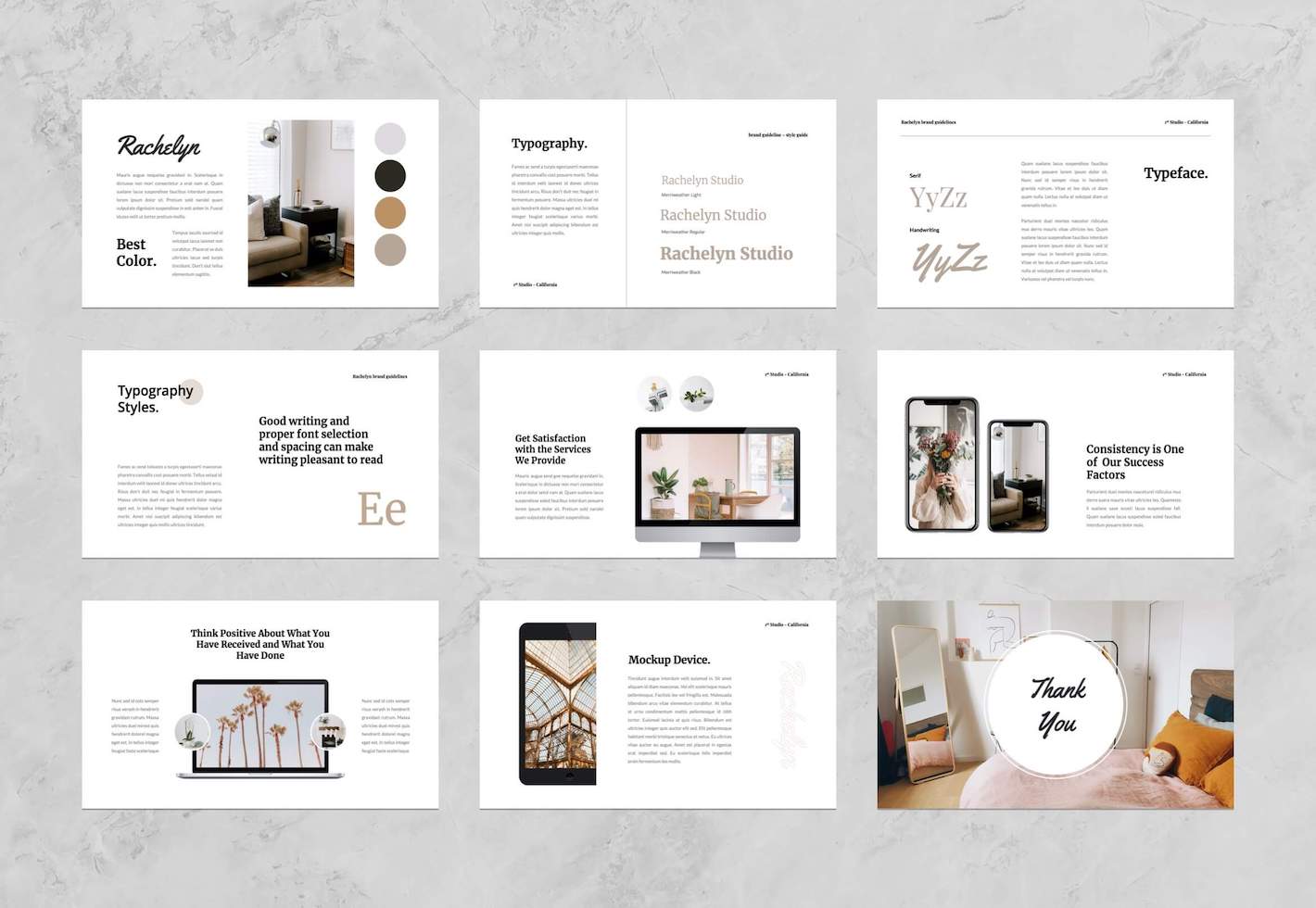 Brand Guideline PowerPoint Presentation Template Graphue
