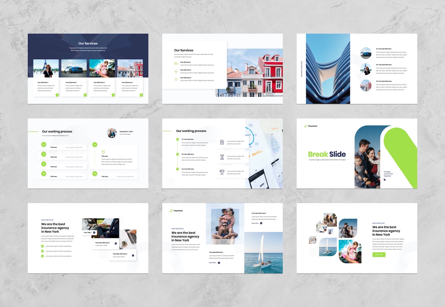 Insurance Agency PowerPoint Presentation Template Graphue