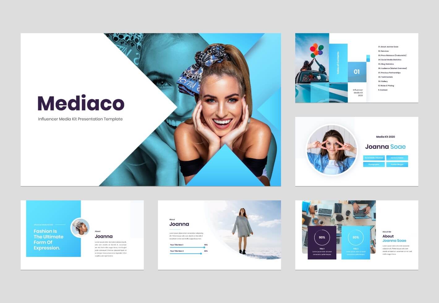 Media Kit Google Slides Presentation Template Graphue