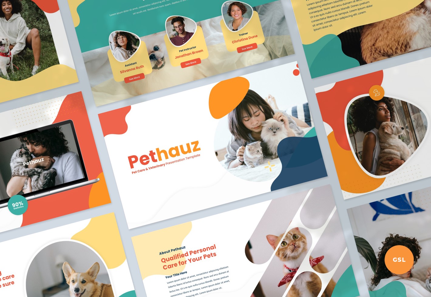 Pet Care Google Slides Presentation Template Graphue