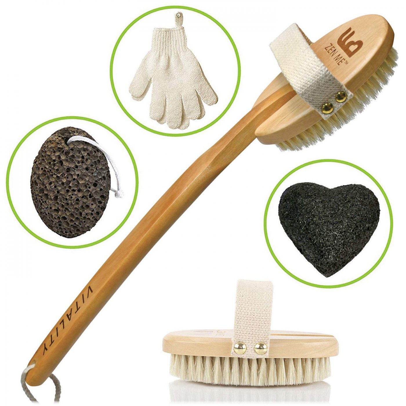Natural Exfoliating Dry Brush Set Grappa Lane
