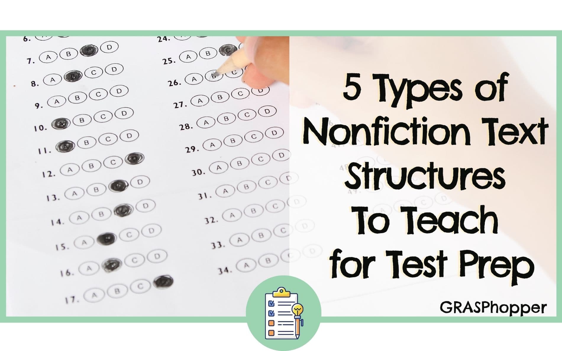 5 Types of Nonfiction Text Structures to Teach for Test Prep