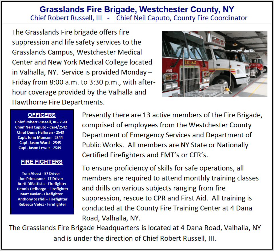 *UNOFFICIAL* Grasslands Fire Brigade, Westchester County, NY