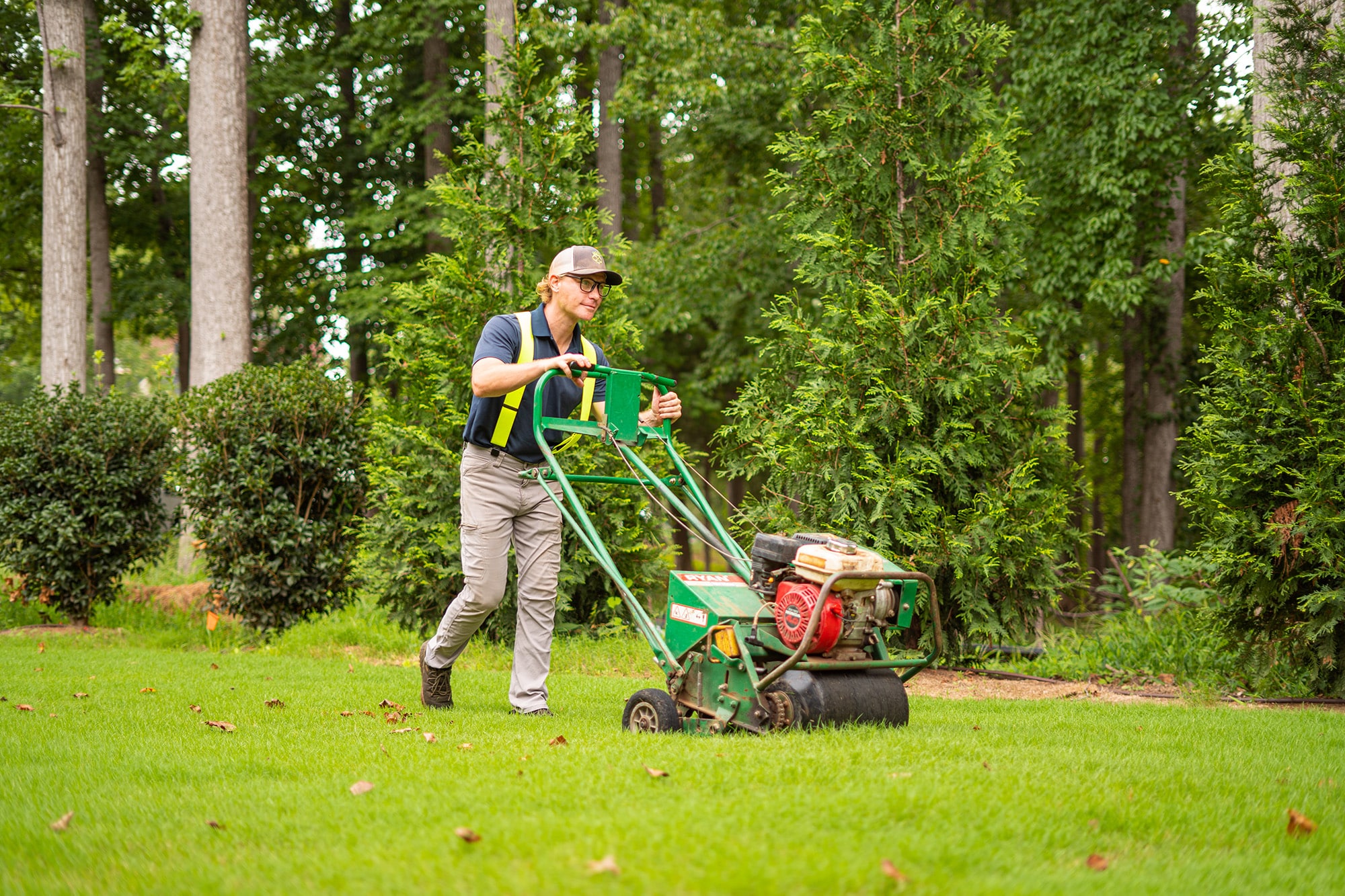 Lawn Aeration & Overseeding in Greenville, SC Grass Nerds