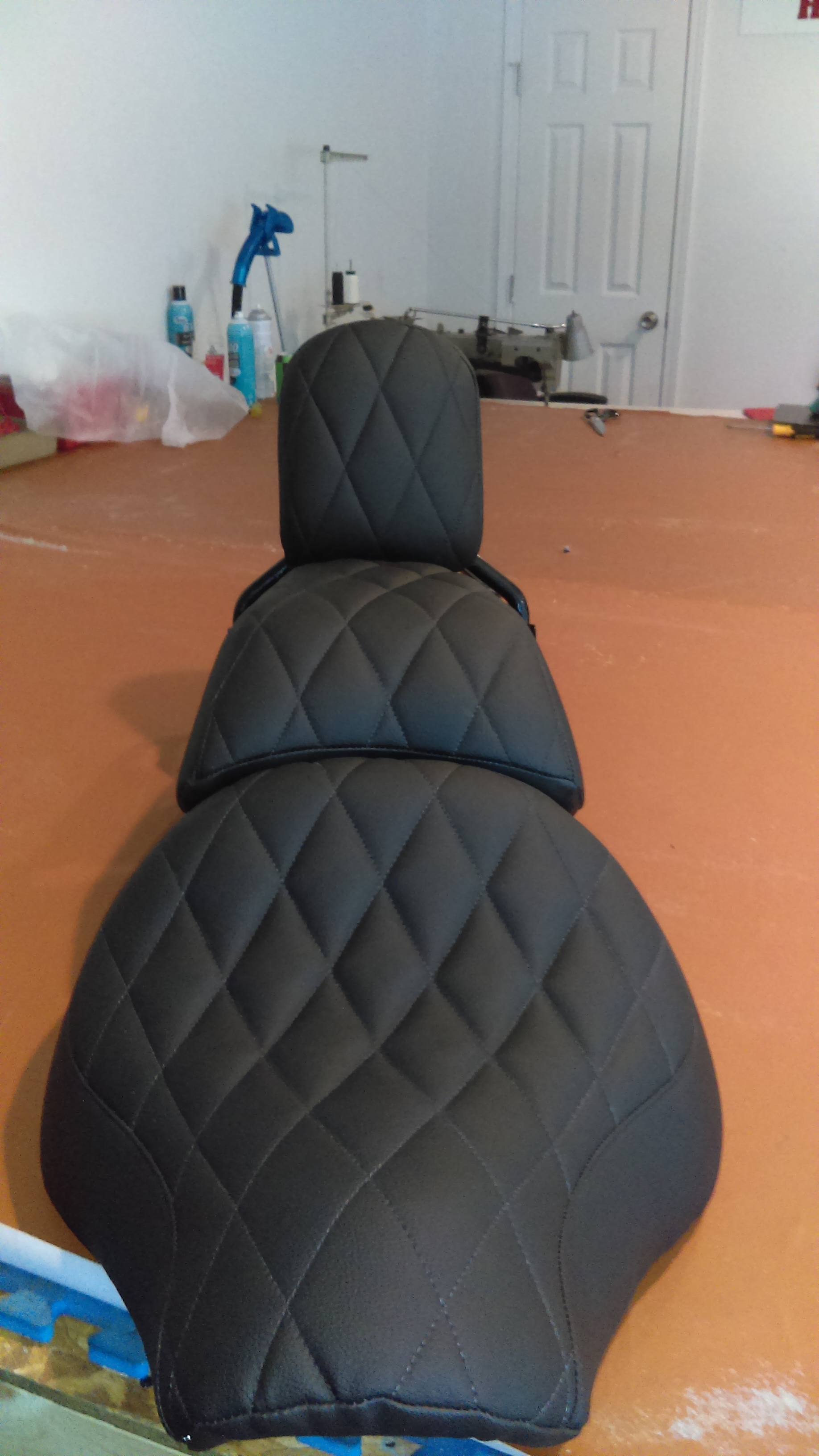 Harley Davidson Fat boy seat Grateful Threads Custom Upholstery