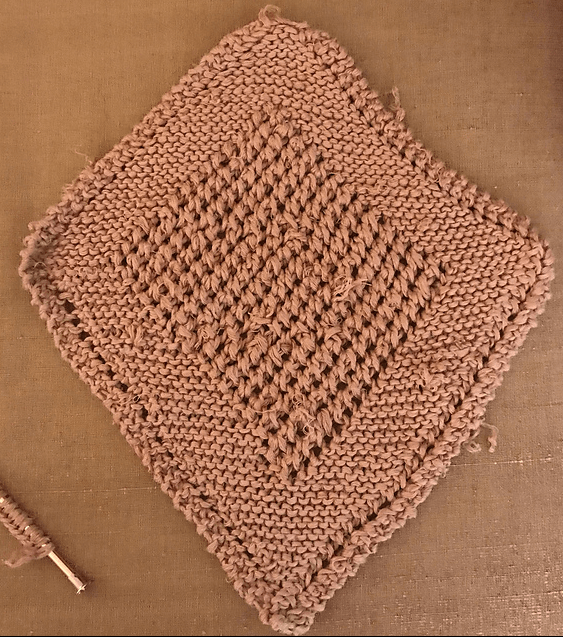 Diagonal Knit Dishcloth for Jessalyn Gravel Knits
