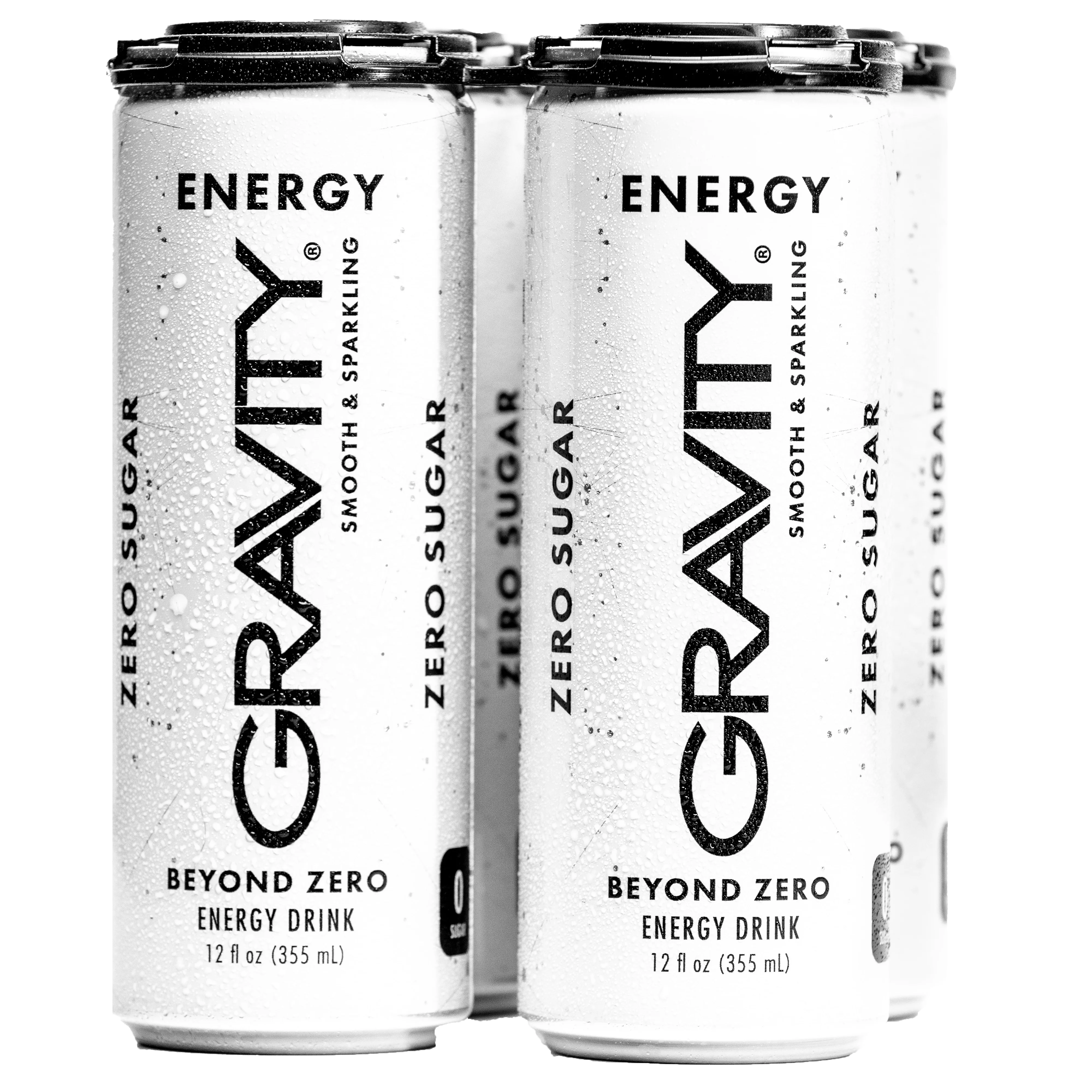 4 Pack Gravity Energy Drink, Beyond Zero, 12 Fl Oz, Sugar Free, Natu