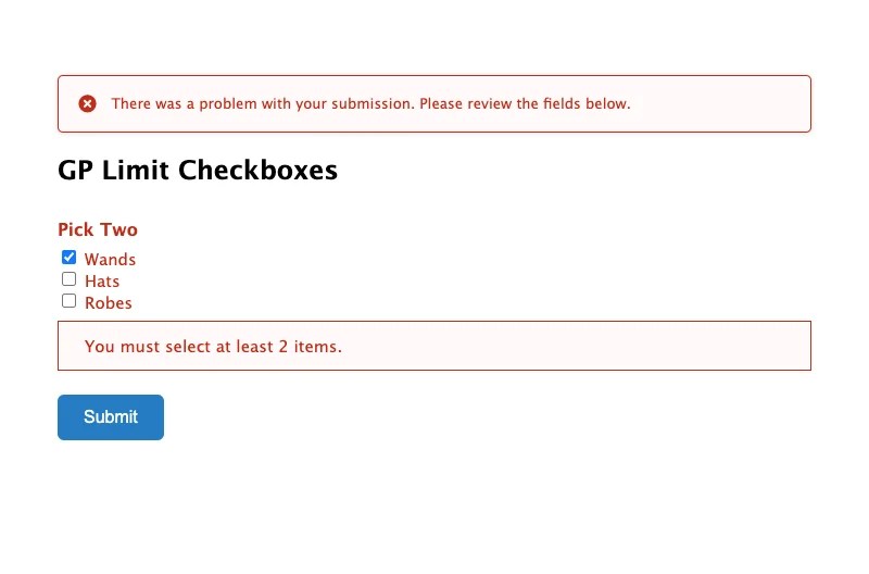 Gravity Forms Limit Checkboxes Gravity Perks by Gravity Wiz