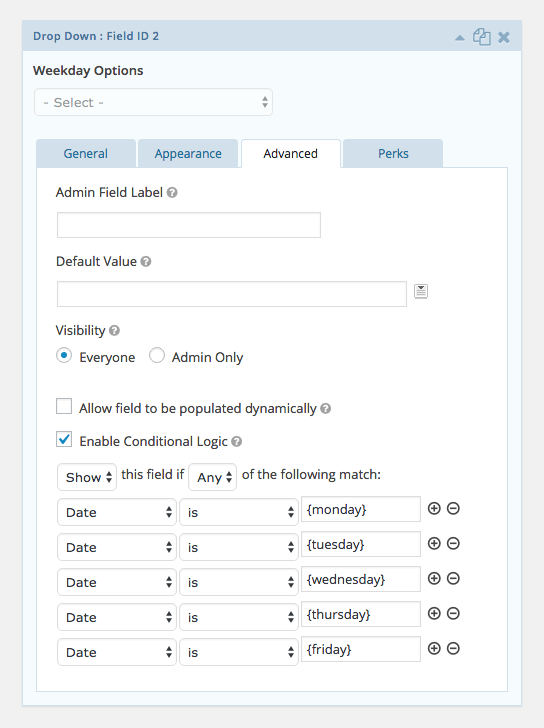 Add Weekend/Weekdaybased Conditional Logic with Gravity Forms