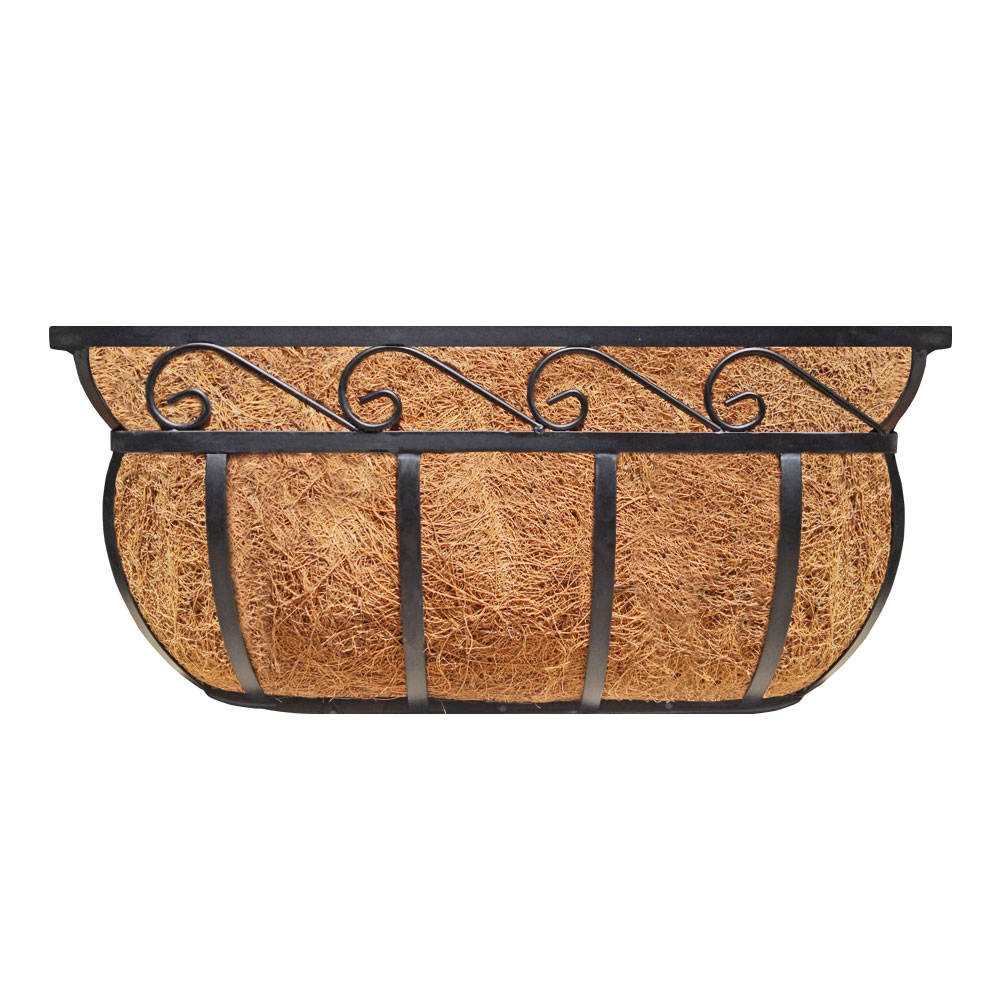 Garden Trough Deck Planter, English Horse Trough Coco Planter, Metal Window Planter Trough, Cast