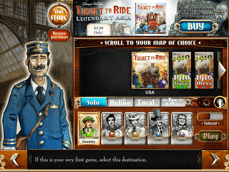 Ticket to Ride MOBILE Board Game Review — Gray Cat Games