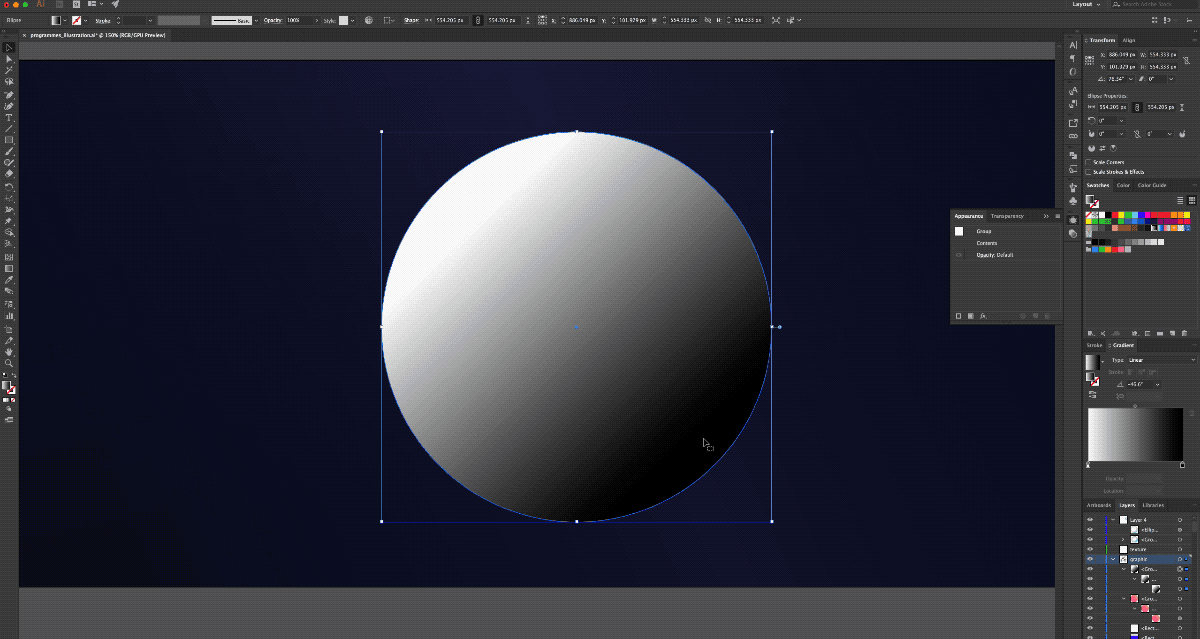 Bring your illustrations to life with gradient and grain Grayscale