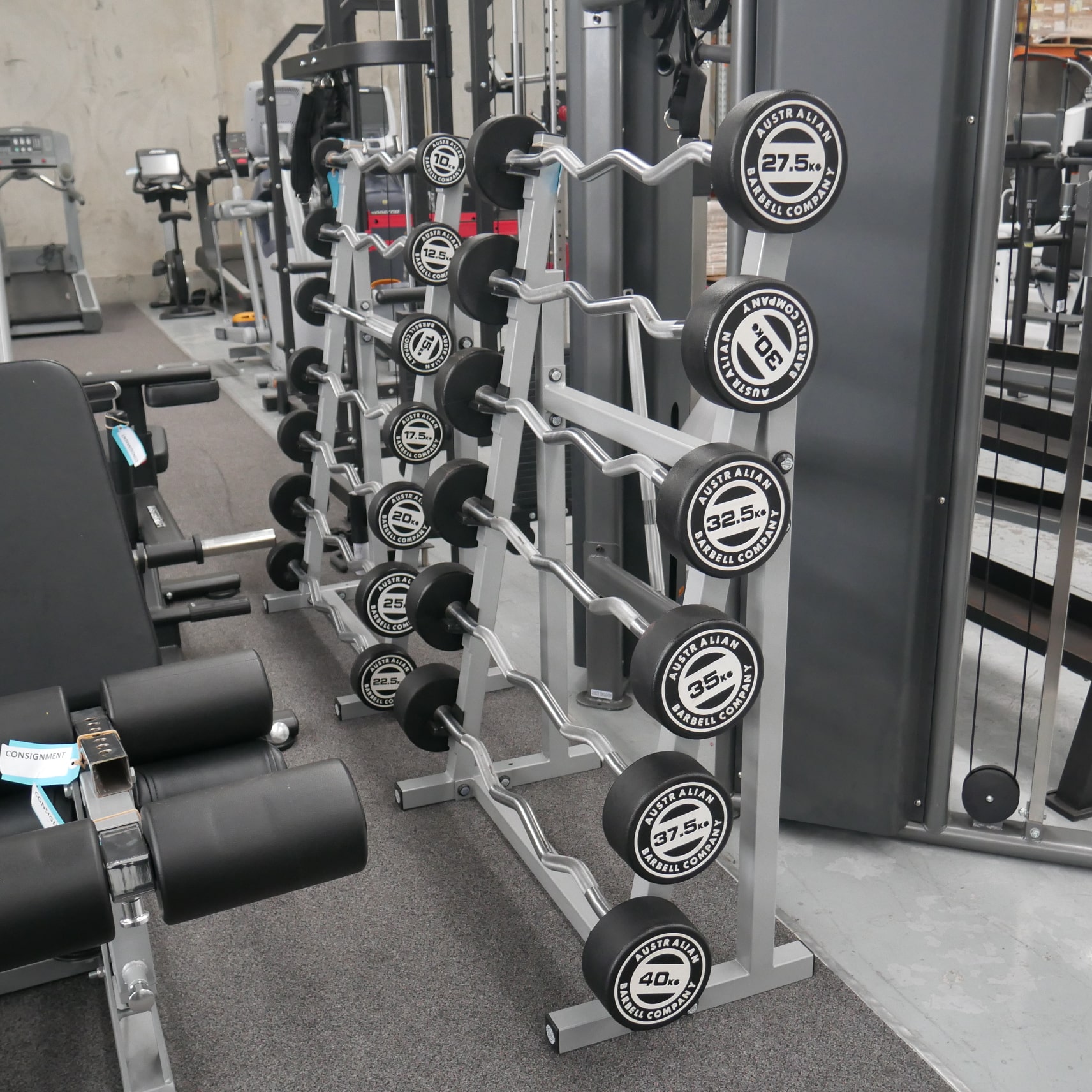 Australian Barbell Company Polyurethane Barbells With Racks (1040kg