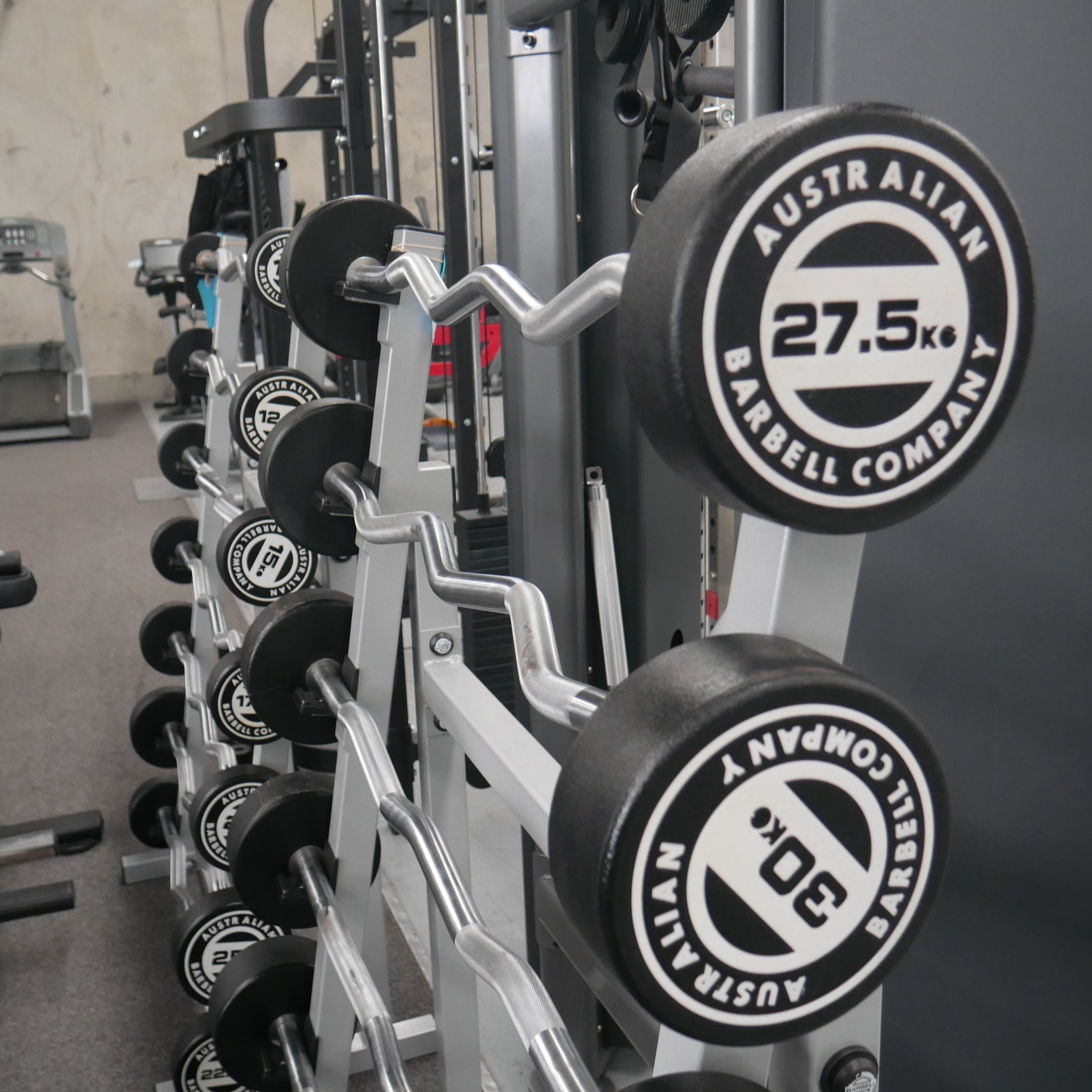 Australian Barbell Company Polyurethane Barbells With Racks (1040kg