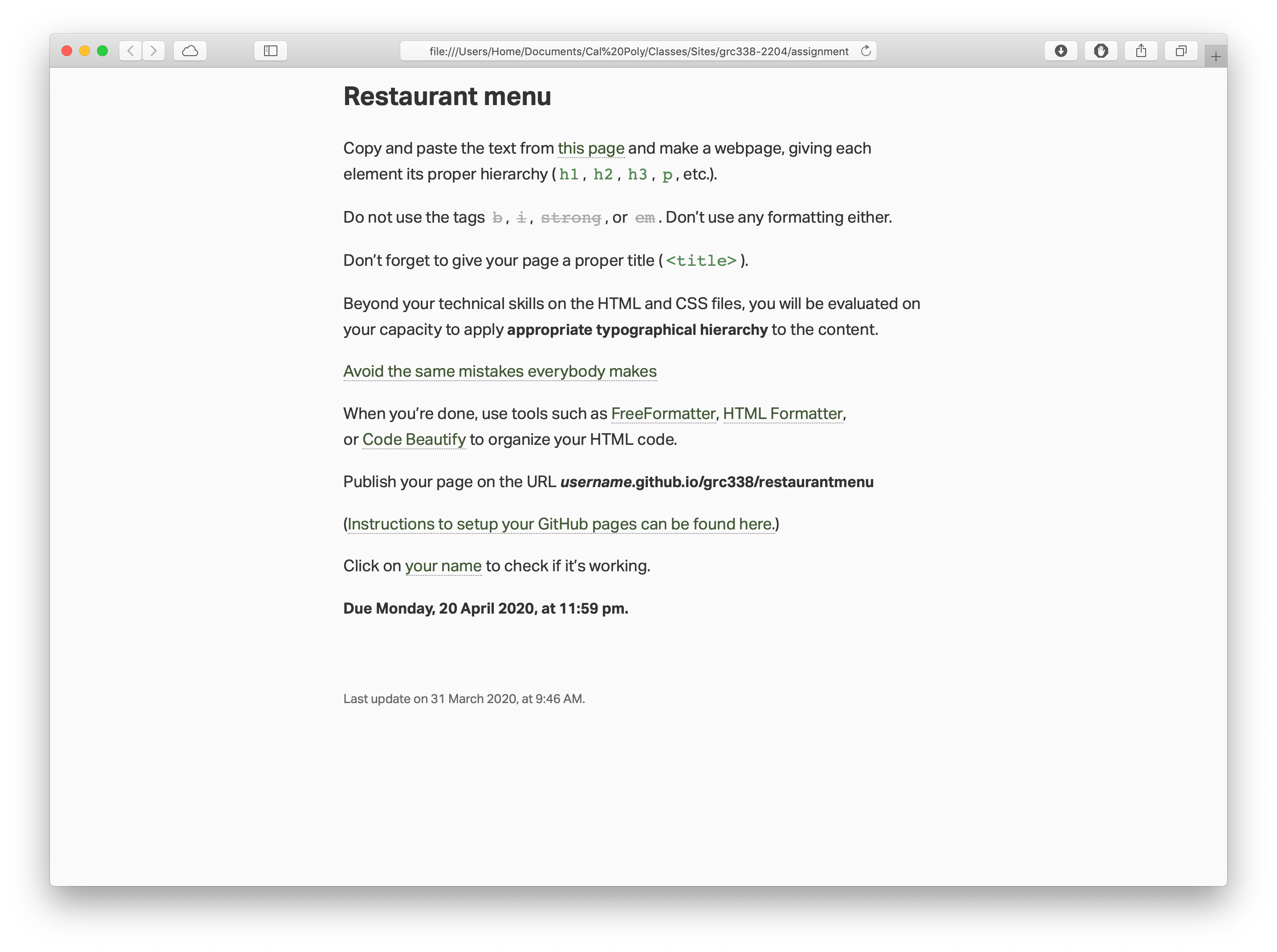 Bruno Ribeiro Cal Poly Winter 2023 GRC 338  Development and