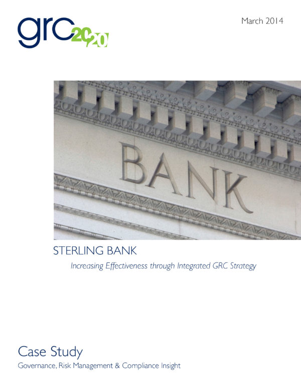 Sterling Bank Increasing Effectiveness Through Integrated GRC Strategy