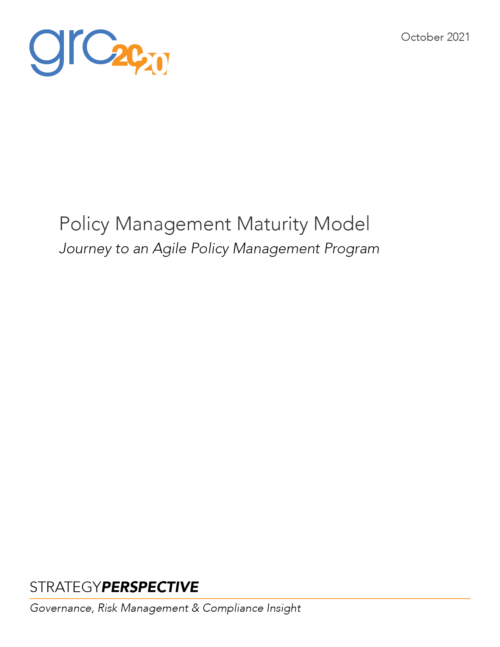 Policy Management Maturity Model GRC 20/20 Research, LLC