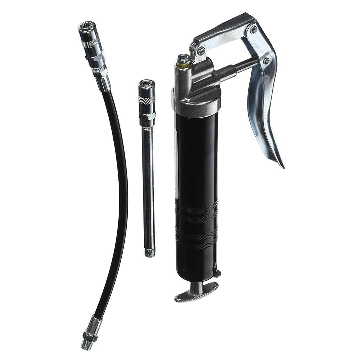 GreaseTek Premium Mini Pistol Grip Grease Gun with 12″ Hose and