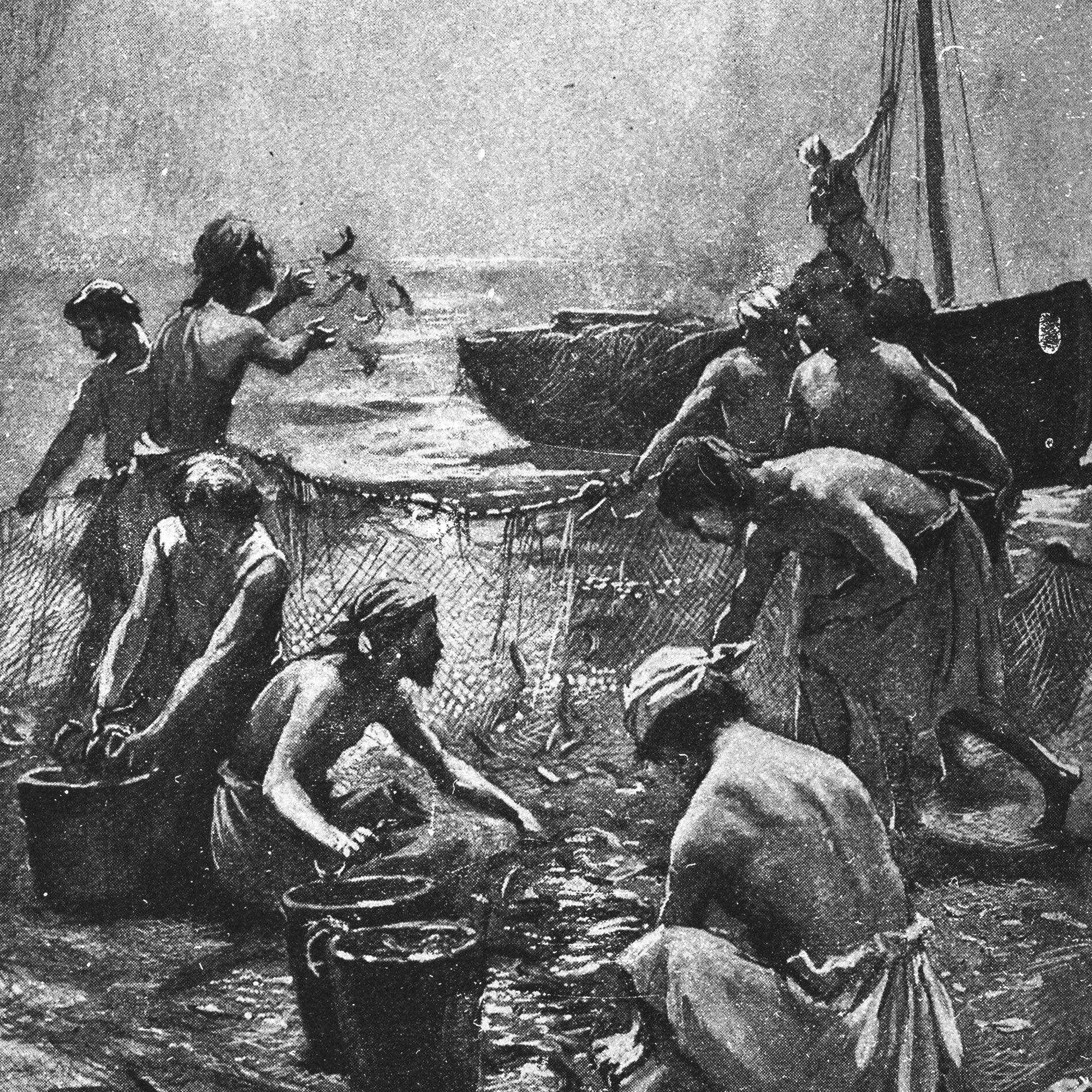 Parable Stories Drawing in the Fishing Net Great Bible Tales