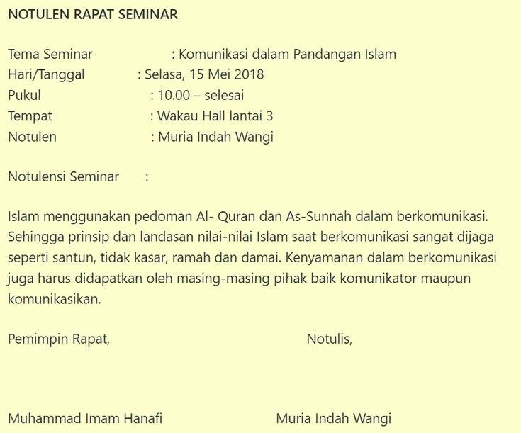 Kalimat Kesimpulan Rapat Yang Tepat Adalah