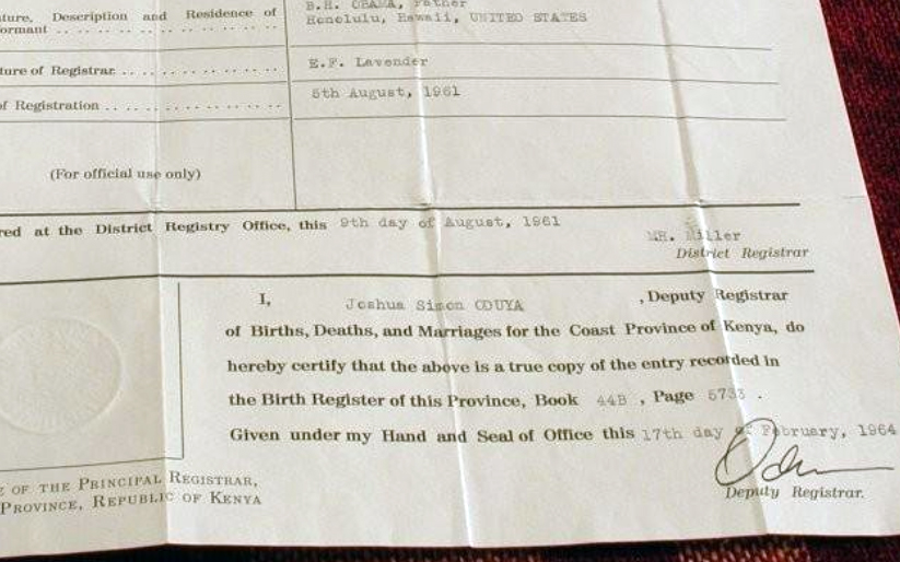 OBAMA BIRTH CERTIFICATE OFFICIAL? NOT?