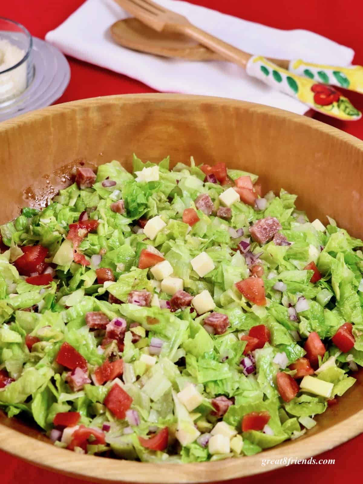 Delicious Italian Chopped Salad Recipe Great Eight Friends