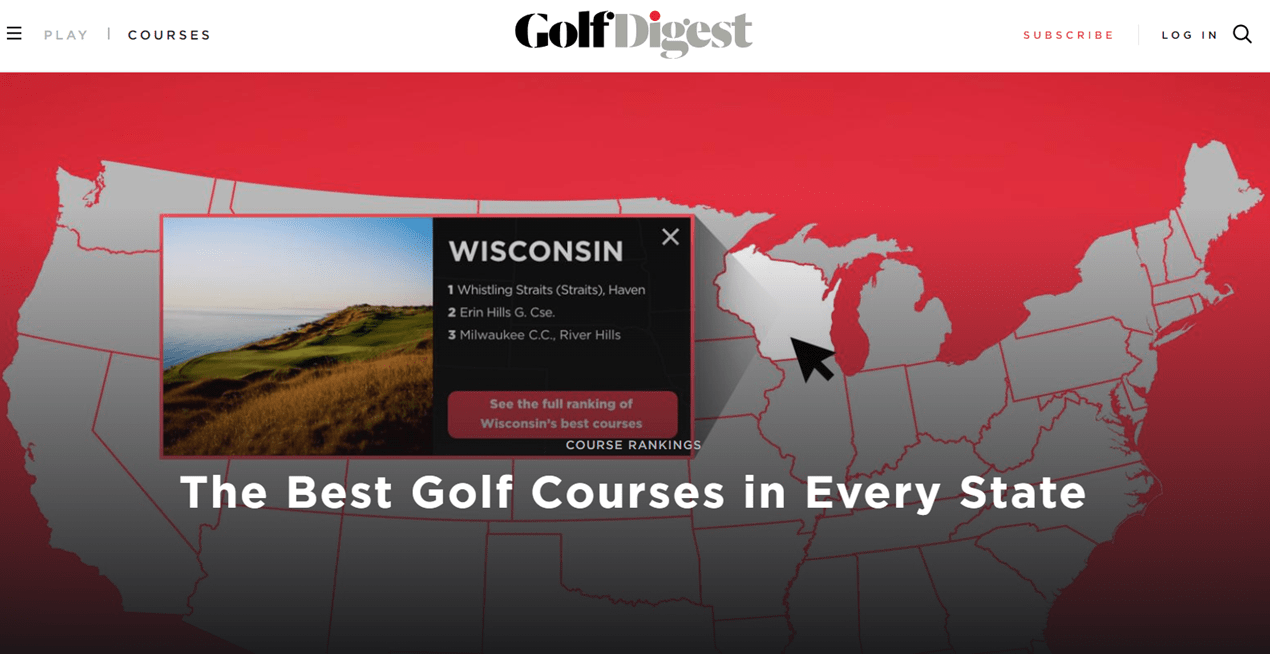 Golf Digests Interactive Best Golf Courses By State Great Games for