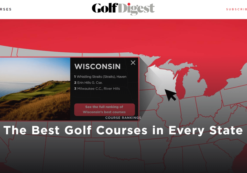 Golf Digests Interactive Best Golf Courses By State Great Games for