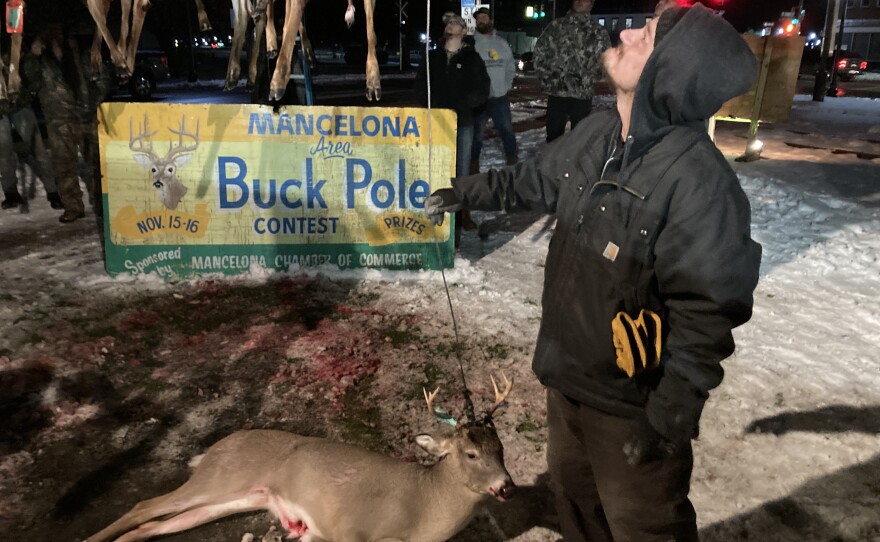 Mancelona Buck Pole more than just a competition Great Lakes Echo