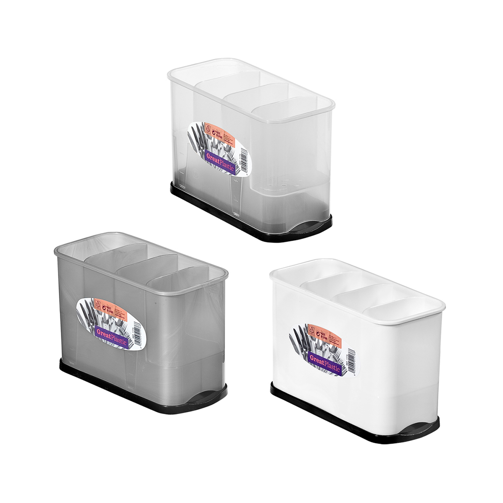Rect Cutlery Drainer with Tray Elegance Great Plastic
